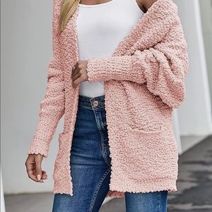 Pink Popcorn Oversized Cardigan